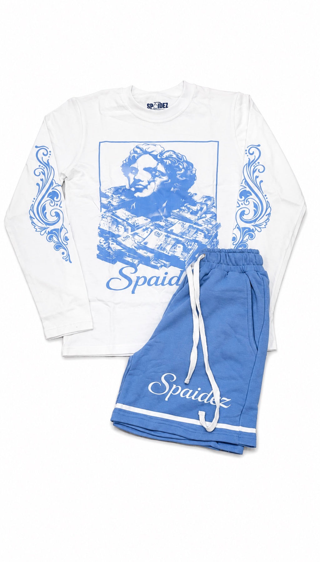 Spaidez royal blue short set