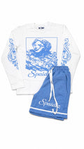 Spaidez royal blue short set