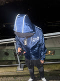 Spaidez navy blue reflective windbreaker